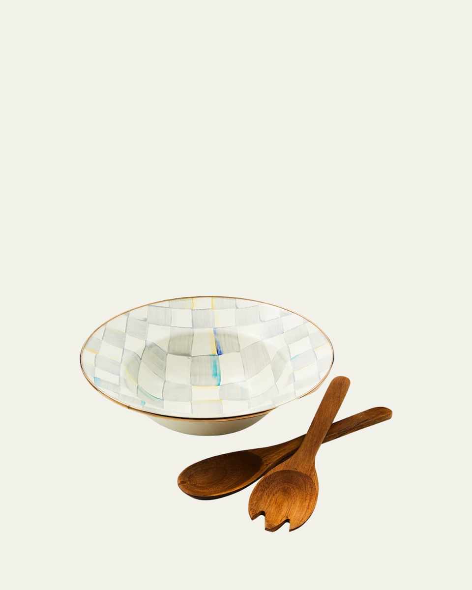 Sterling Check Salad Serving Set